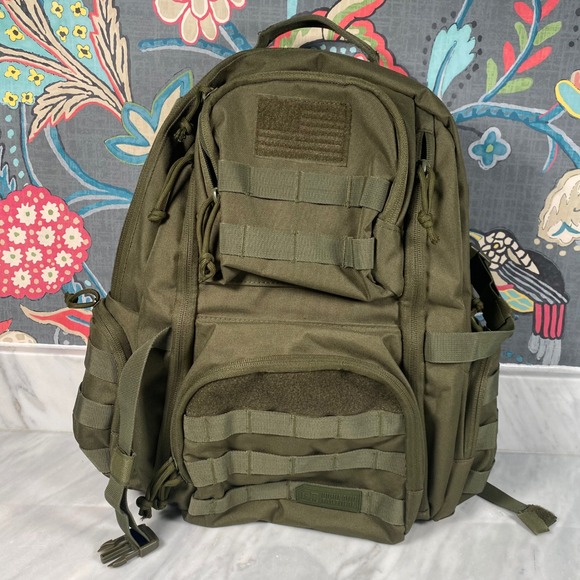 Highland Tactical Crusher Backpack Olive Green Drab USA Military Army Travel Bag - Picture 1 of 11